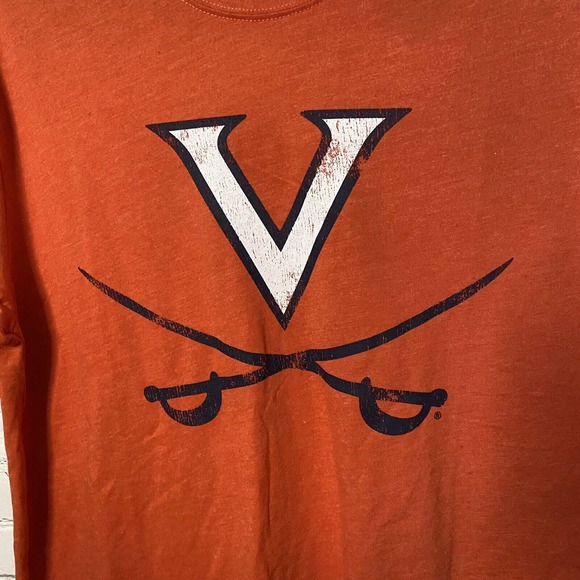 e5 Collegiate Collection Virginia Cavaliers Logo TShirt Mens L Orange Soft NWT - Picture 2 of 5